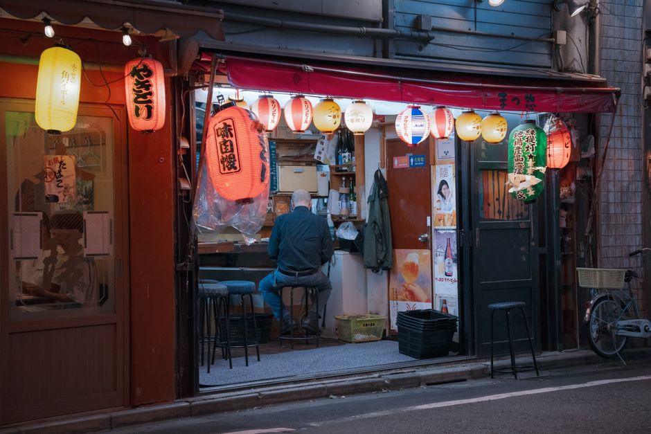 Asakusa backstreet izakaya lantern