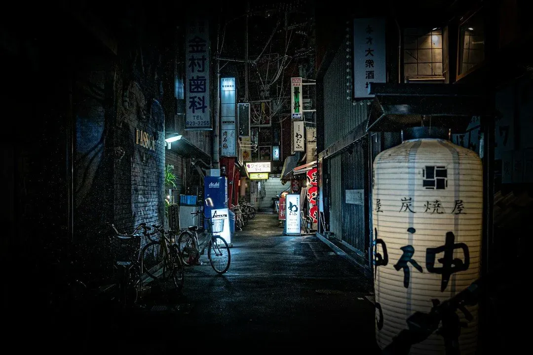 Teramachi quiet temple street Osaka