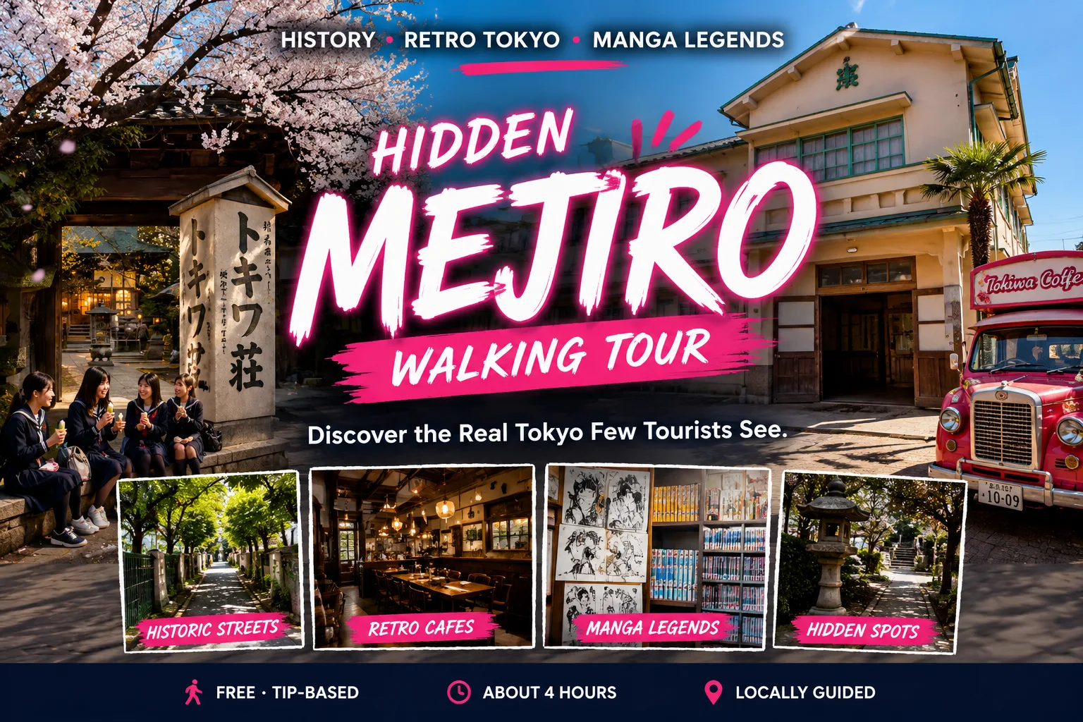 Hidden Mejiro: History, Retro Tokyo & Manga Legends — small-group walking tour in Mejiro, Japan